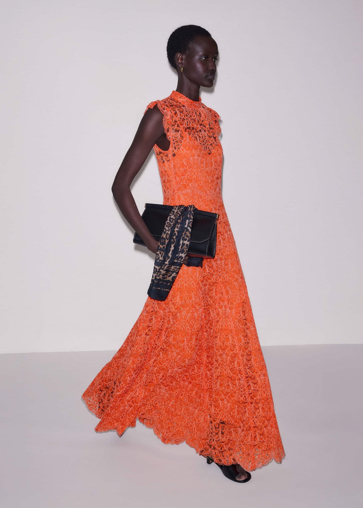 Orange Two Tone Full Length Dress | ME+EM