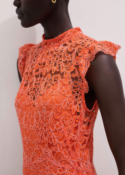 Orange Two Tone Full Length Dress | ME+EM
