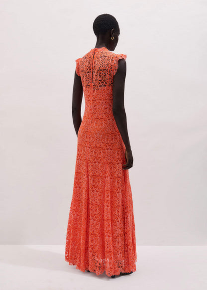 Orange Two Tone Full Length Dress | ME+EM