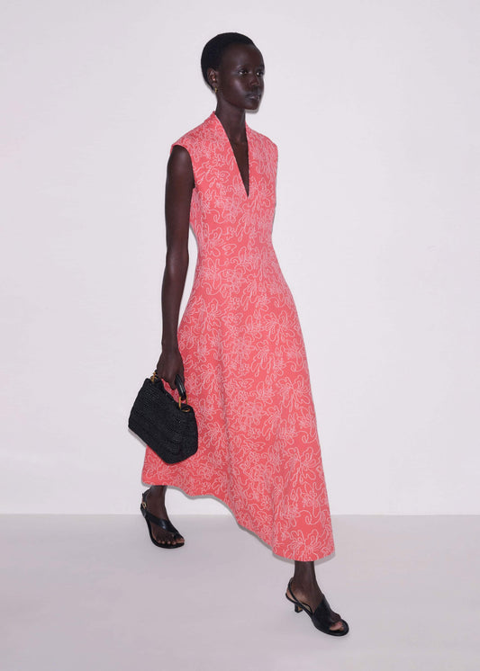 Pink Panelled Fit + Flare Maxi Dress | ME+ME | ME+EM