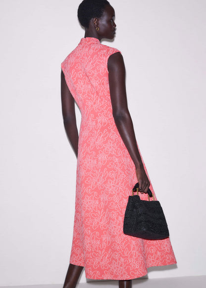 Pink Panelled Fit + Flare Maxi Dress | ME+ME | ME+EM