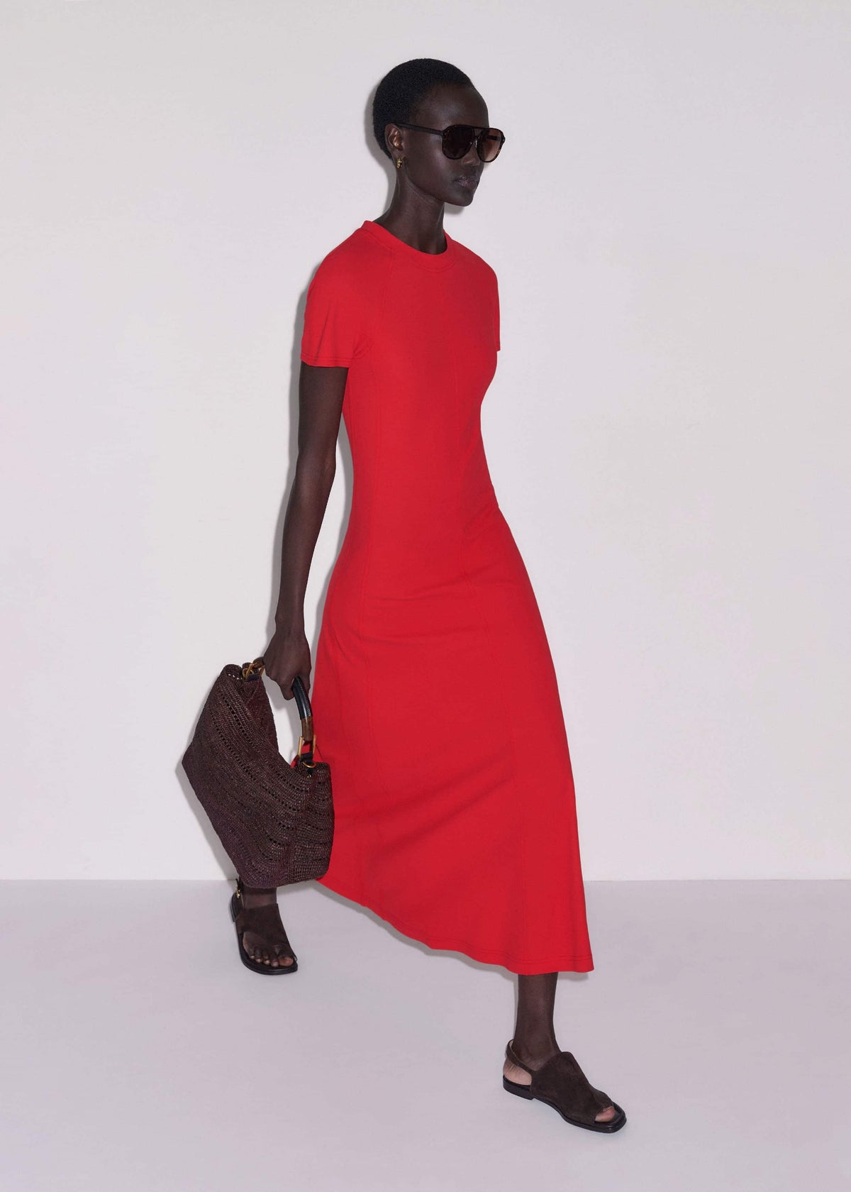 Red Raglan Sleeve Maxi Dress | ME+EM
