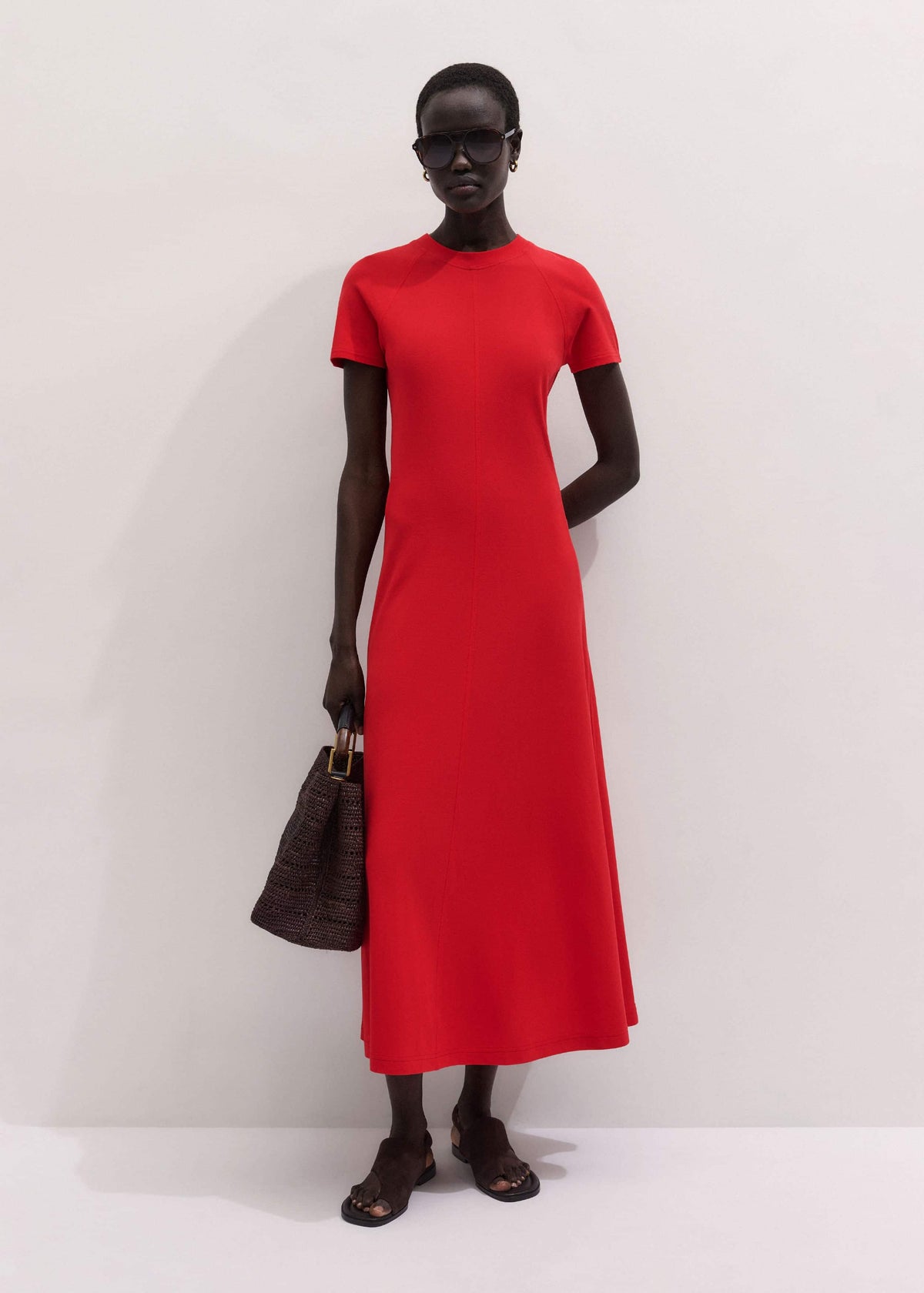 Red Raglan Sleeve Maxi Dress | ME+EM