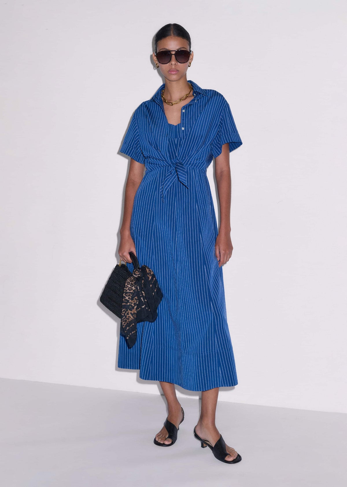 Blue 2-In-1 Fit + Flare Maxi Dress | ME+EM