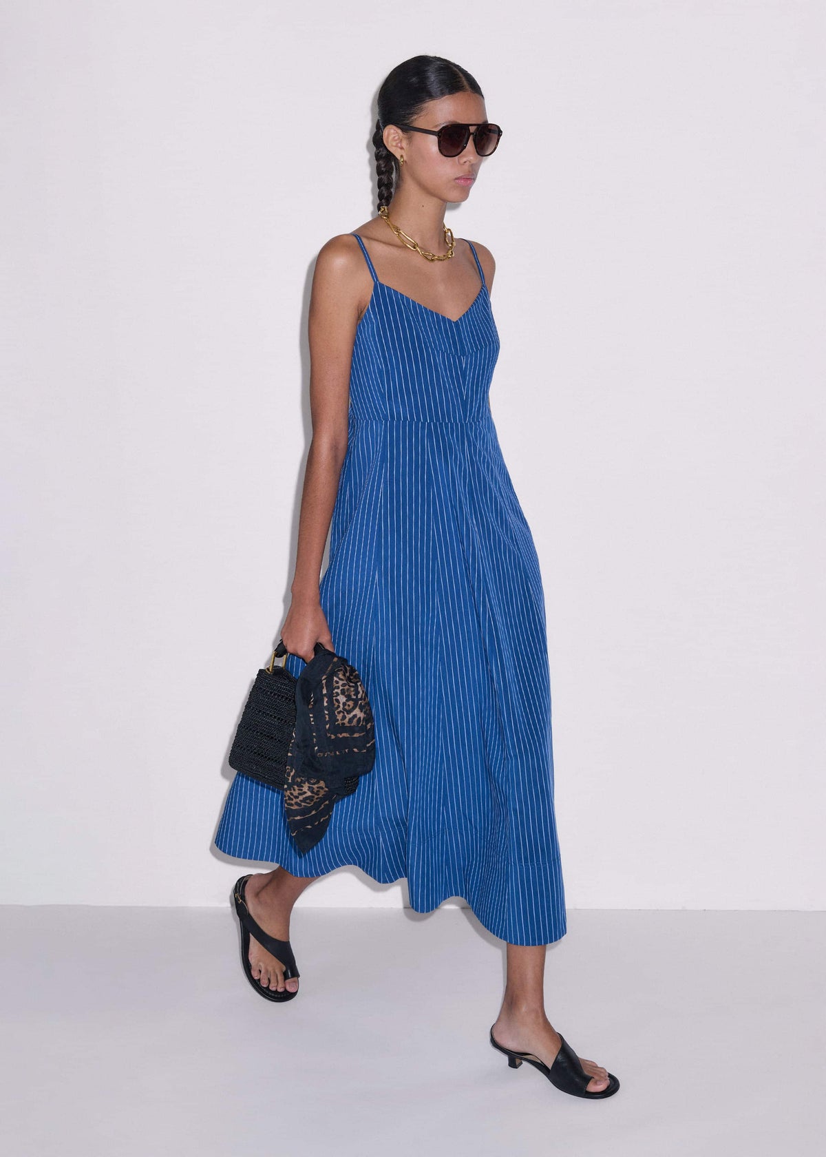 Blue 2-In-1 Fit + Flare Maxi Dress | ME+EM