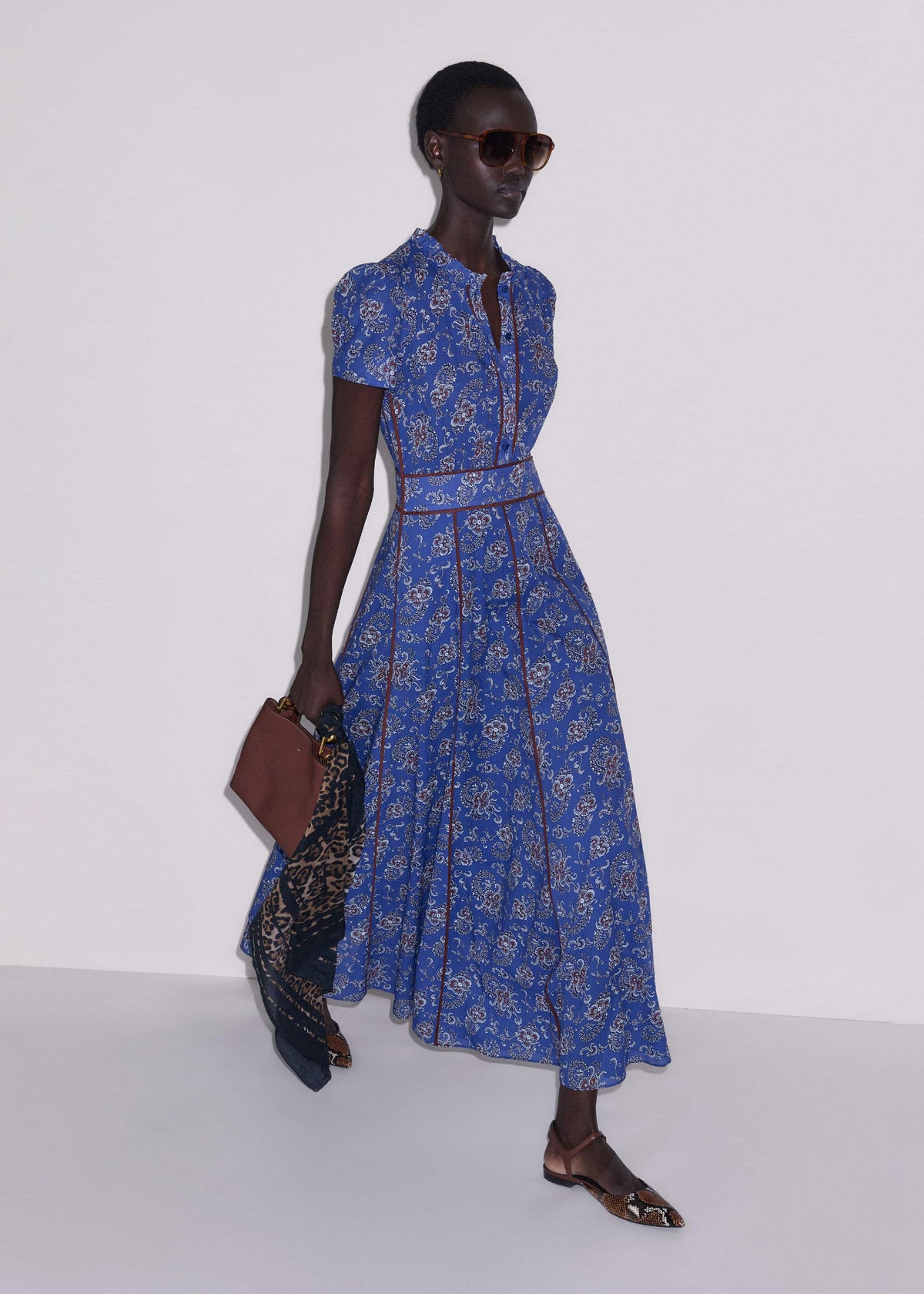Blue Fit + Flare Maxi Dress | ME+EM