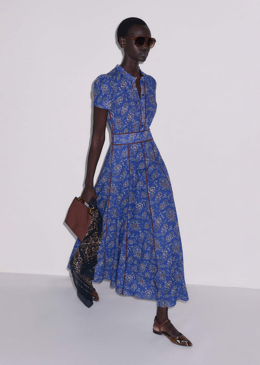 Blue Fit + Flare Maxi Dress | ME+EM
