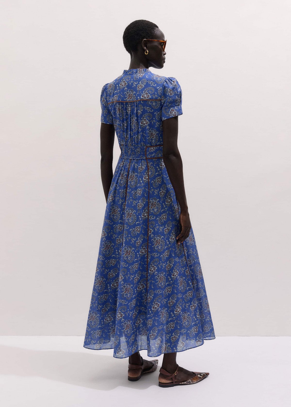 Blue Fit + Flare Maxi Dress | ME+EM