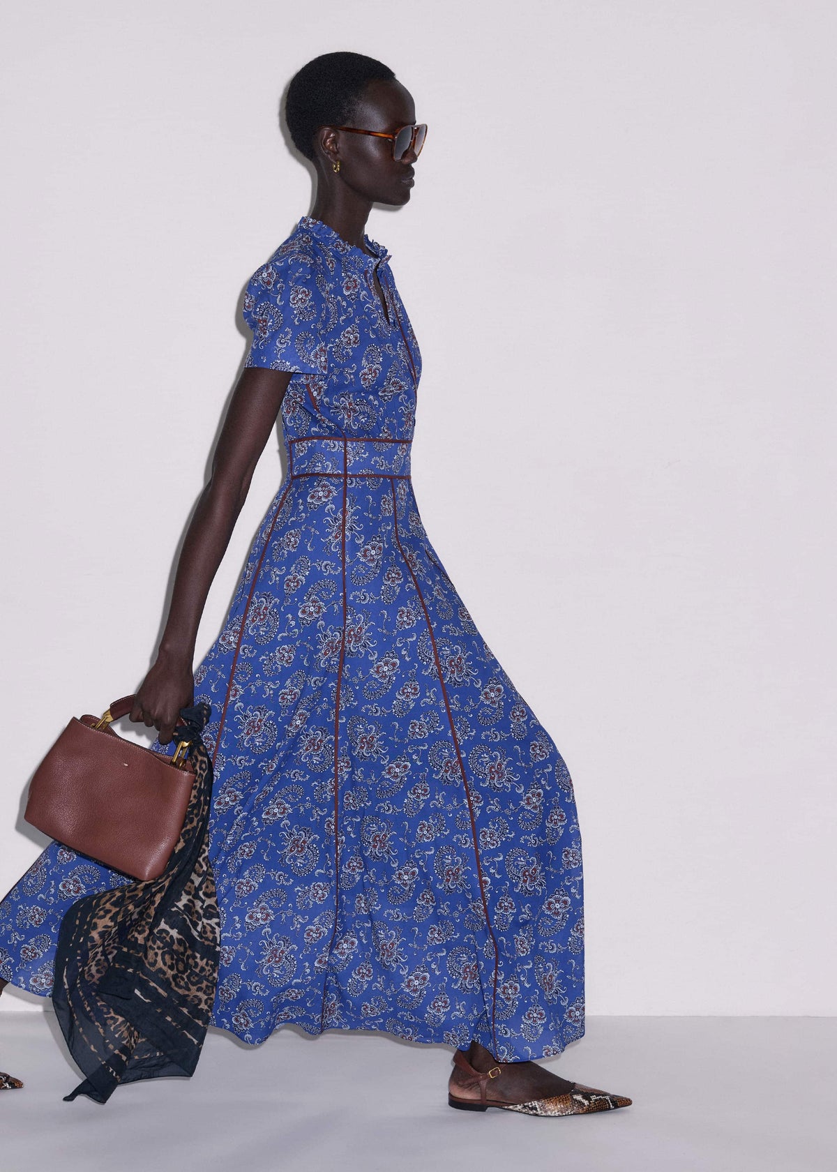 Blue Fit + Flare Maxi Dress | ME+EM