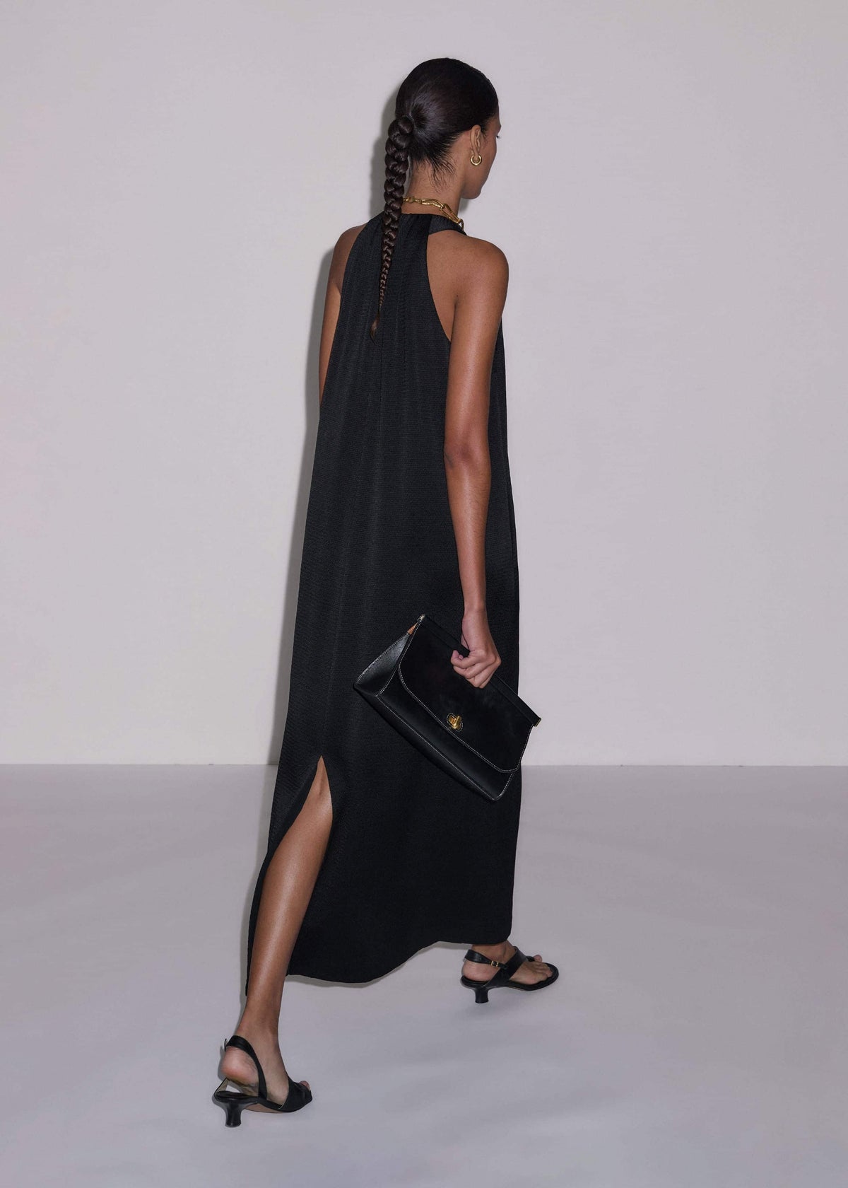 Black Halterneck Maxi Dress | ME+EM