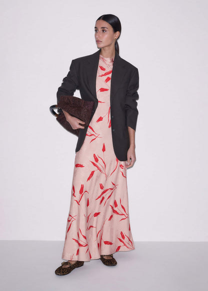 Pink Bias Cut Maxi Dress | ME+EM