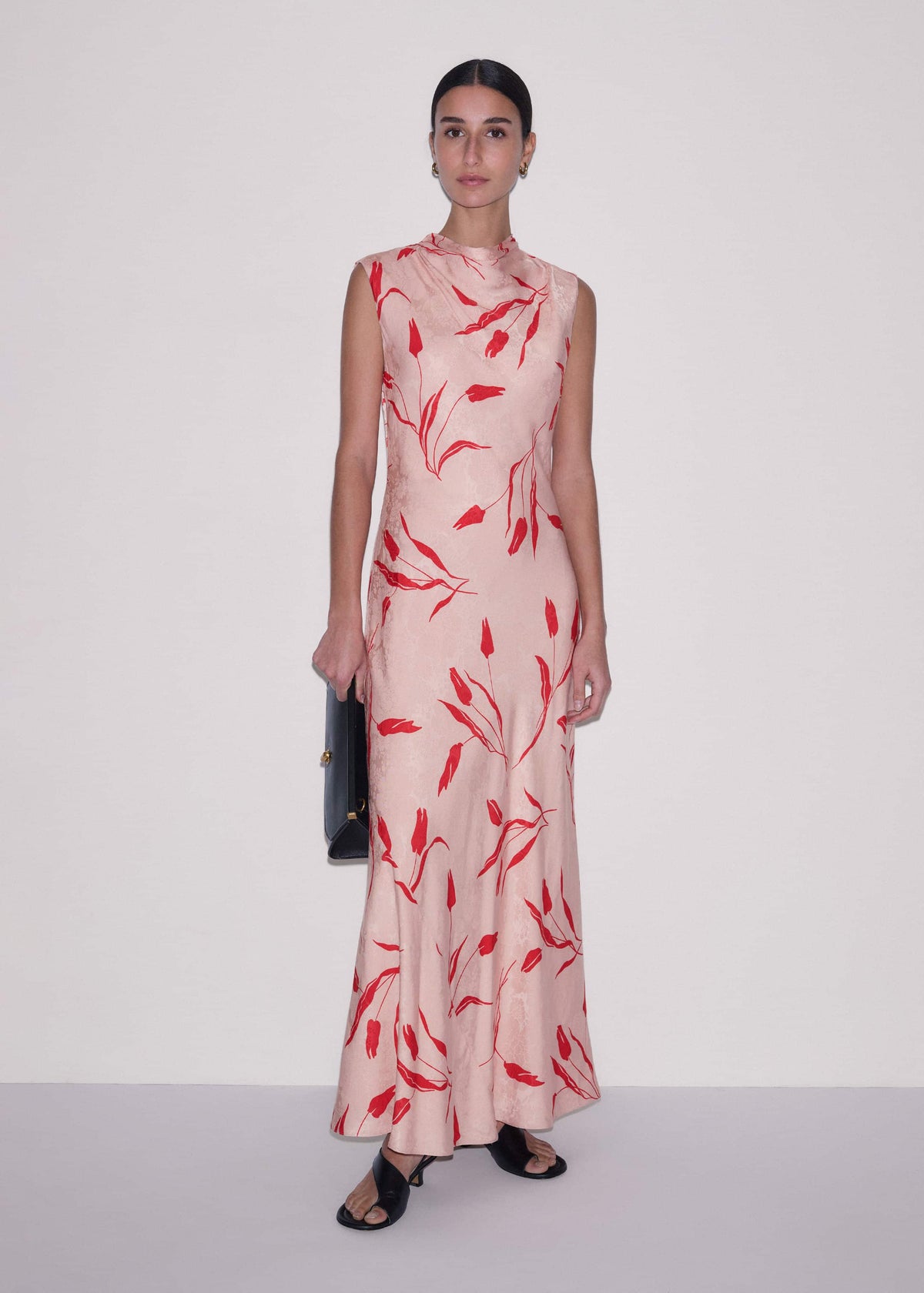 Pink Bias Cut Maxi Dress | ME+EM