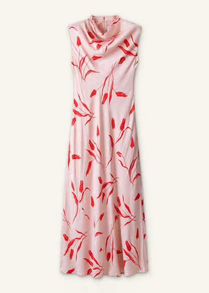 Pink Bias Cut Maxi Dress | ME+EM
