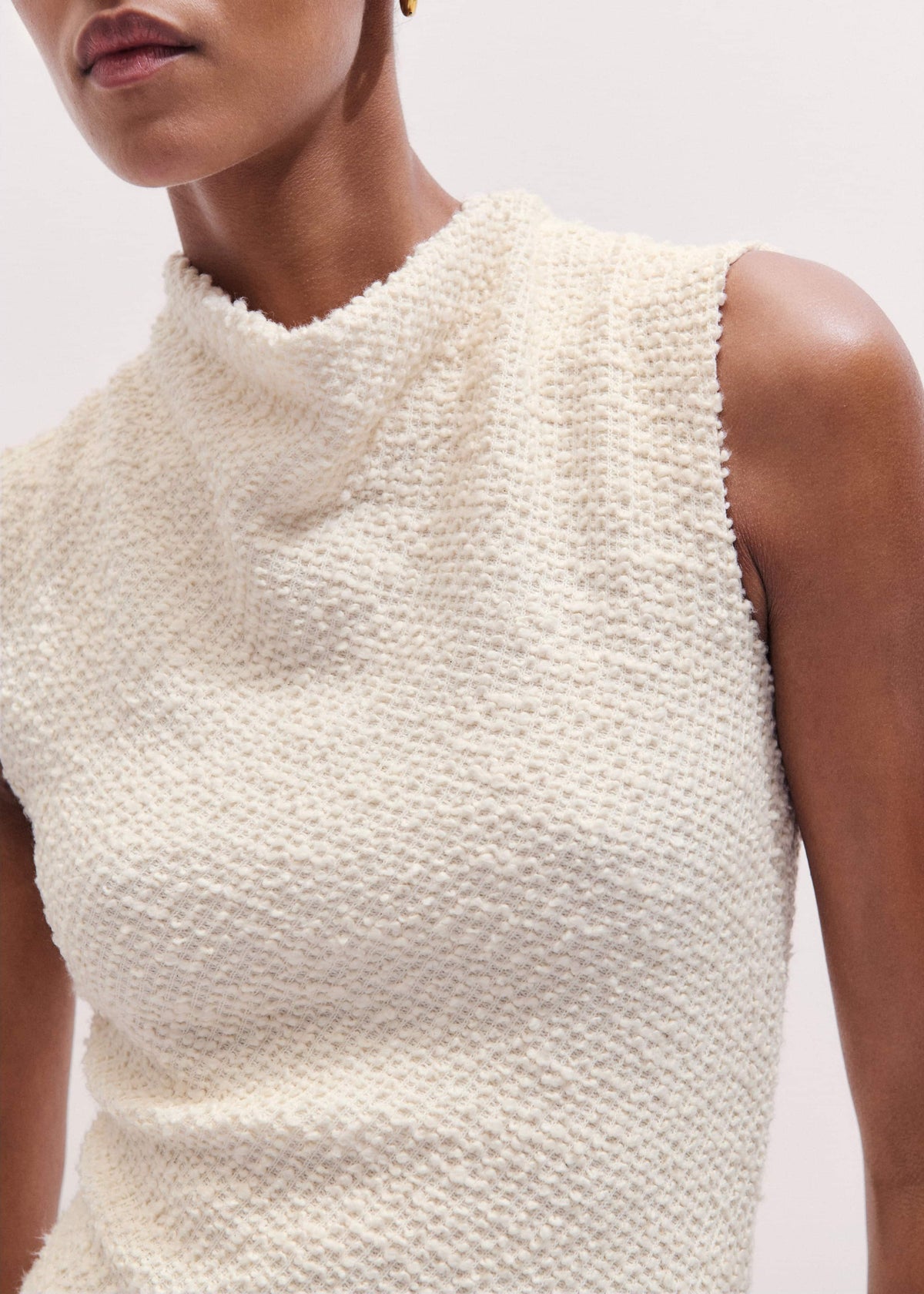 Cream Cowl Neck Fit and Flare Maxi Dress | ME+EM