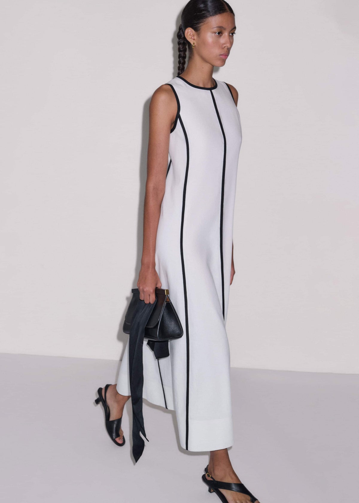 White Crease-Less Linen Effortless Maxi Dress | ME+EM