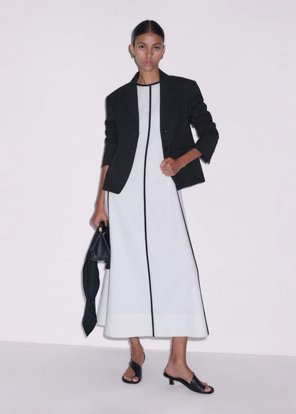 White Crease-Less Linen Effortless Maxi Dress | ME+EM