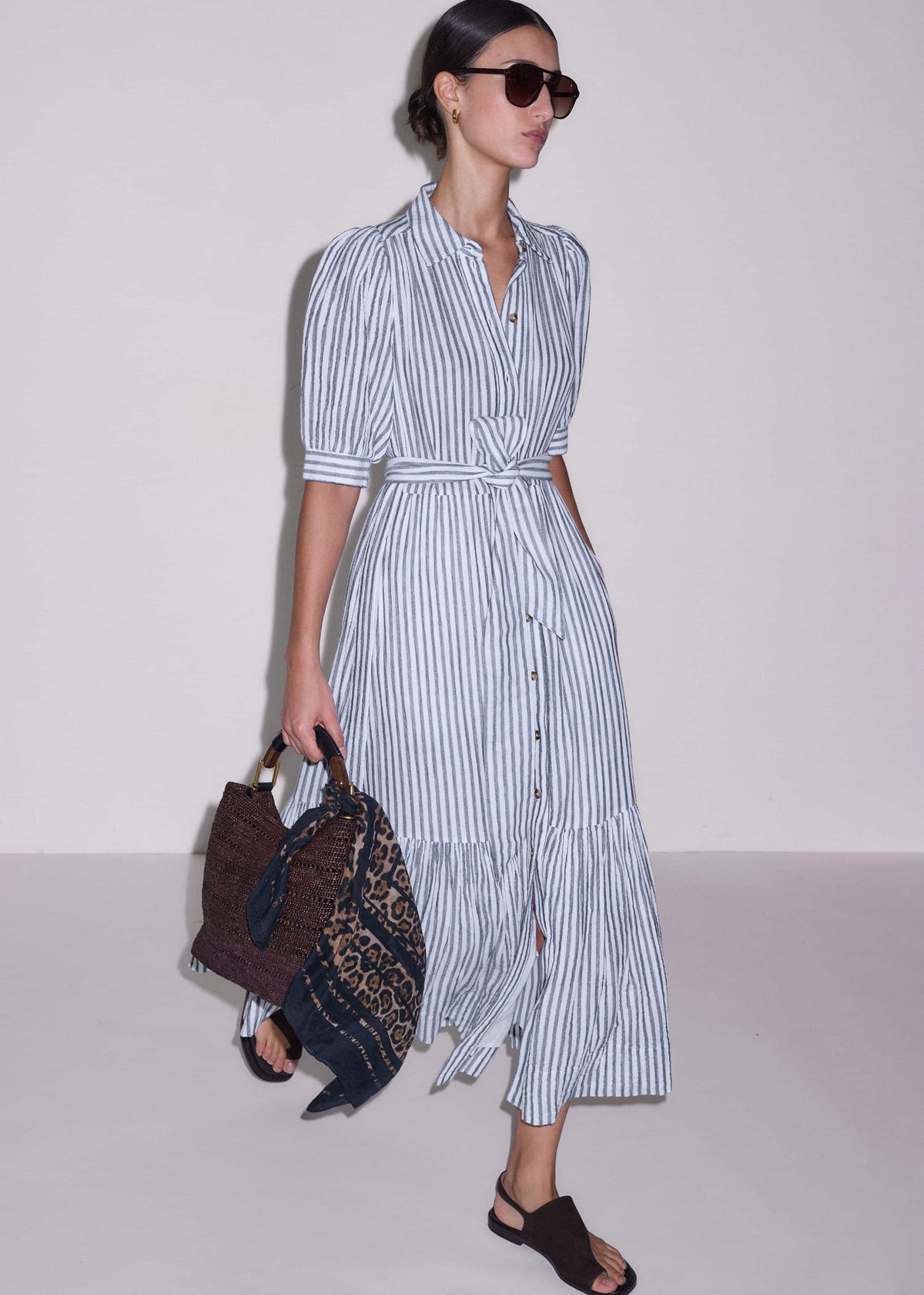 Navy Midi Shirt Dress | ME+EM