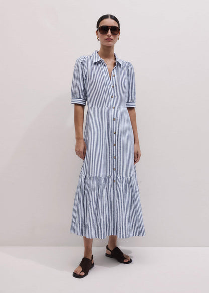 Navy Midi Shirt Dress | ME+EM