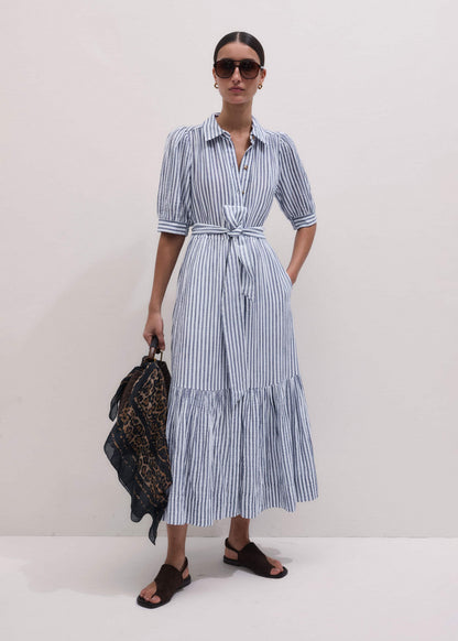 Navy Midi Shirt Dress | ME+EM