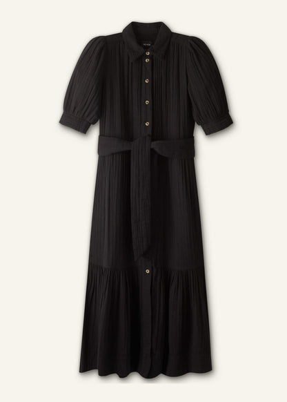 Black Cheesecloth Midi Shirt | ME+EM