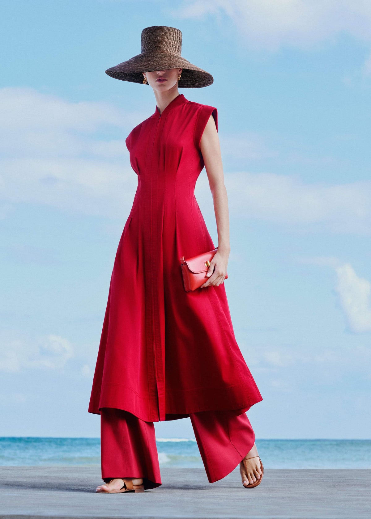 Red Sporty Smart Midi Dress | ME+EM