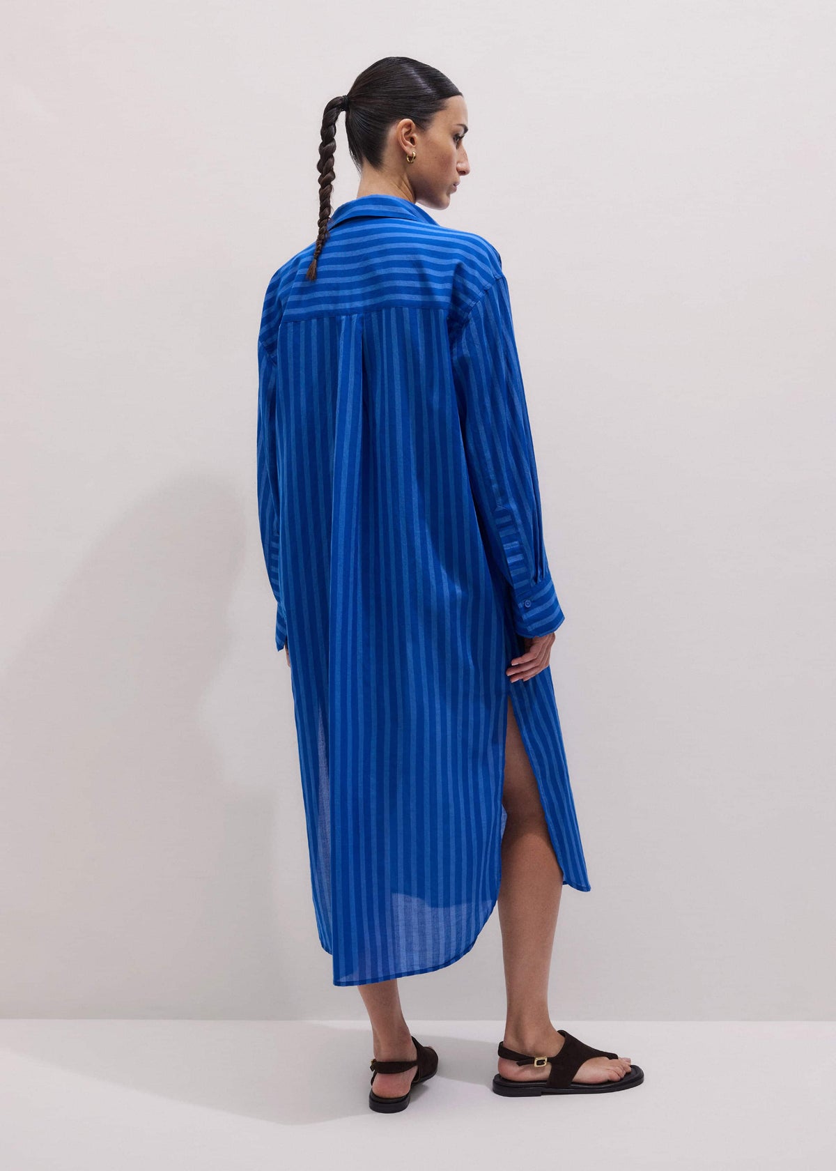 Blue Beach Midi Shirt Dress | ME+EM