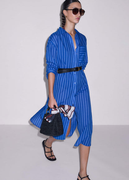 Blue Beach Midi Shirt Dress | ME+EM