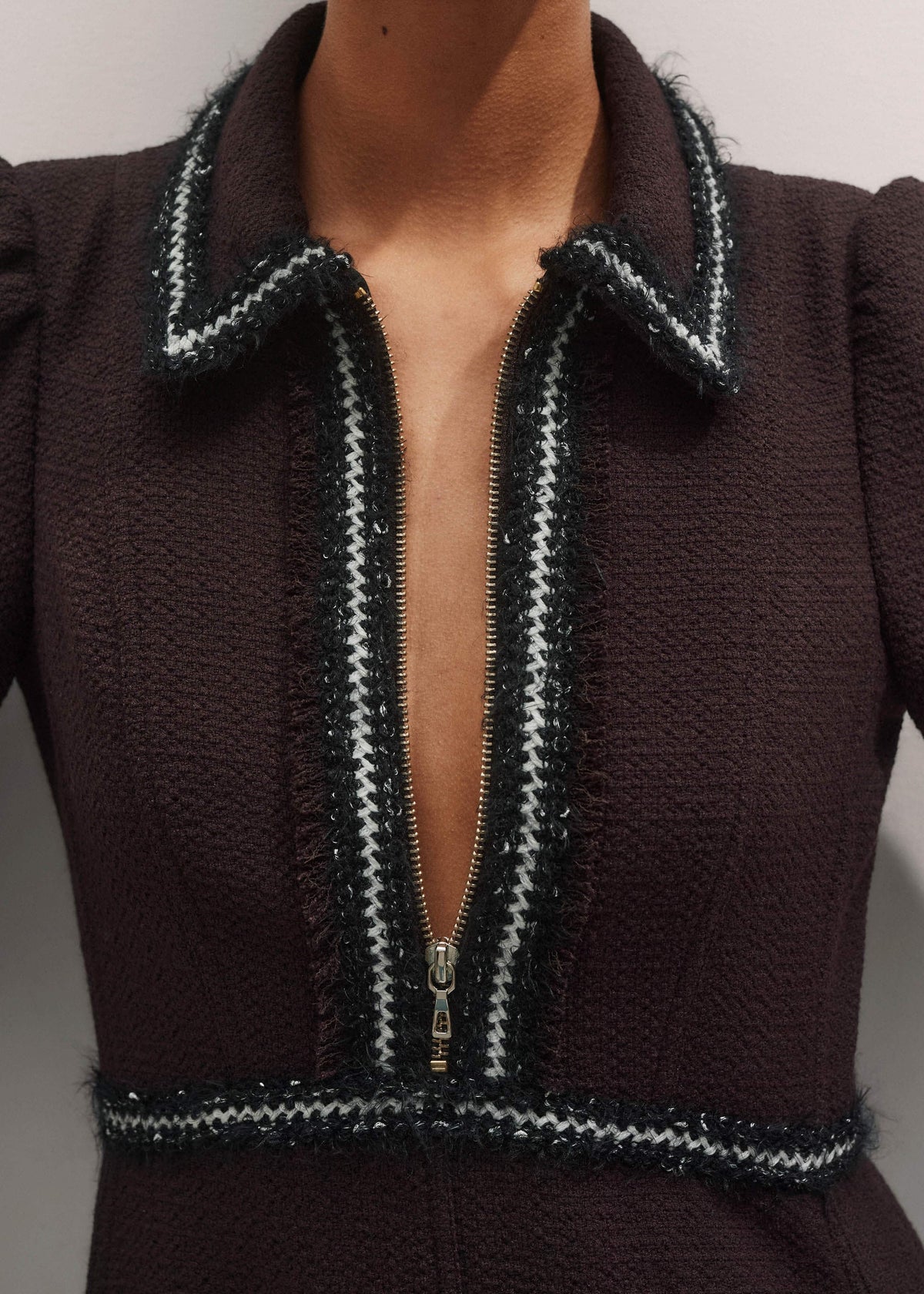 Brown Tweed Midi Dress | ME+EM