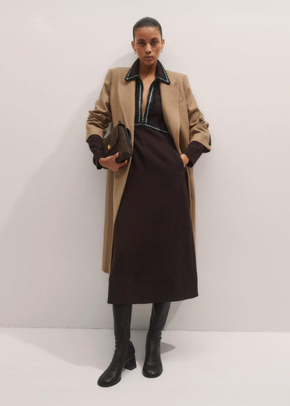 Brown Tweed Midi Dress | ME+EM