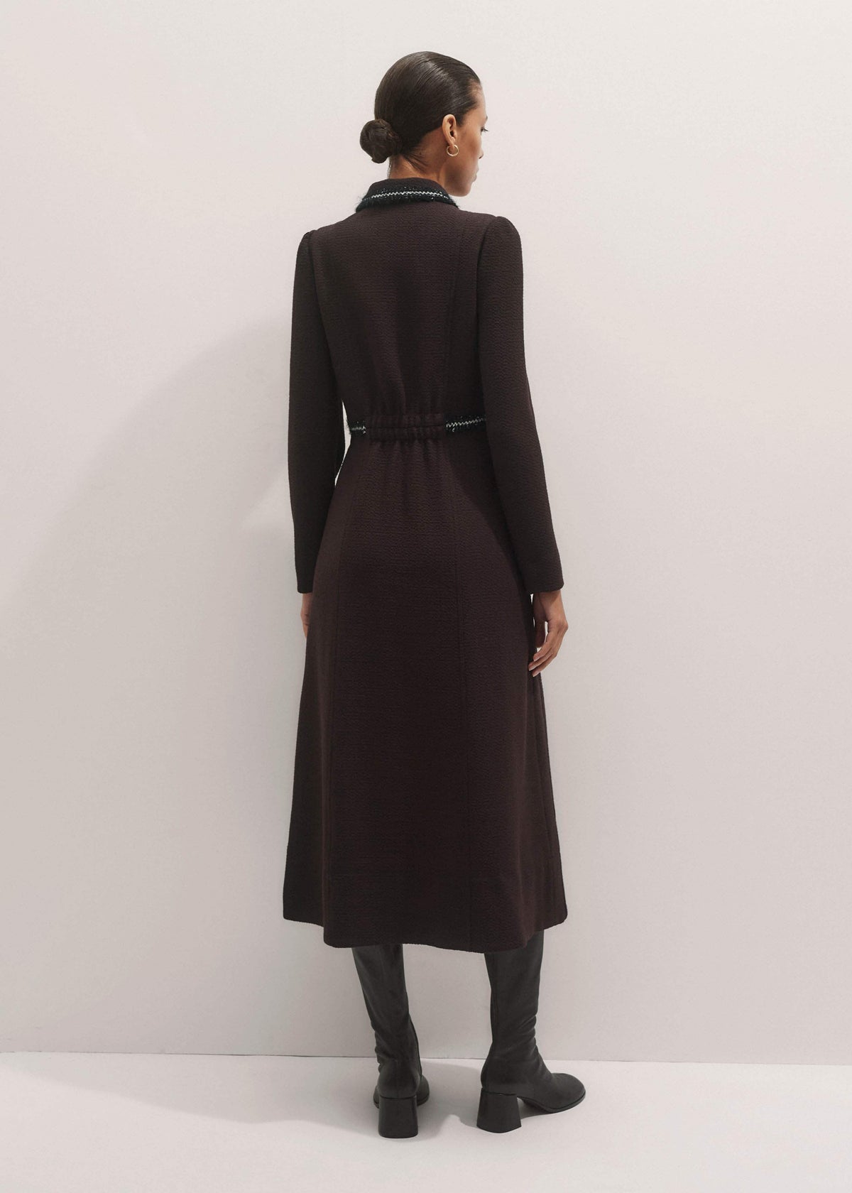 Brown Tweed Midi Dress | ME+EM
