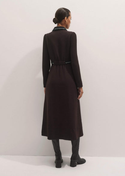 Brown Tweed Midi Dress | ME+EM