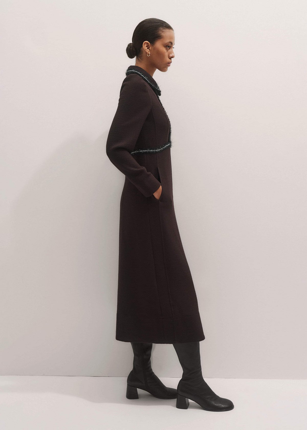 Brown Tweed Midi Dress | ME+EM