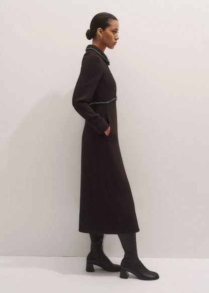 Brown Tweed Midi Dress | ME+EM