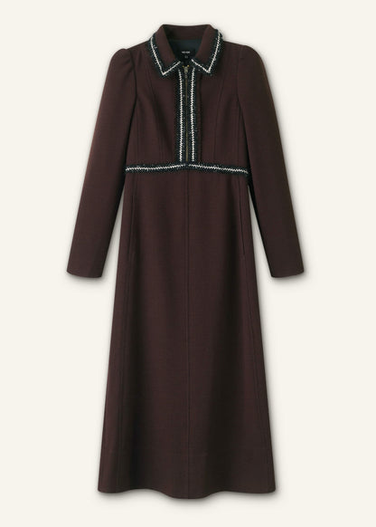 Brown Tweed Midi Dress | ME+EM