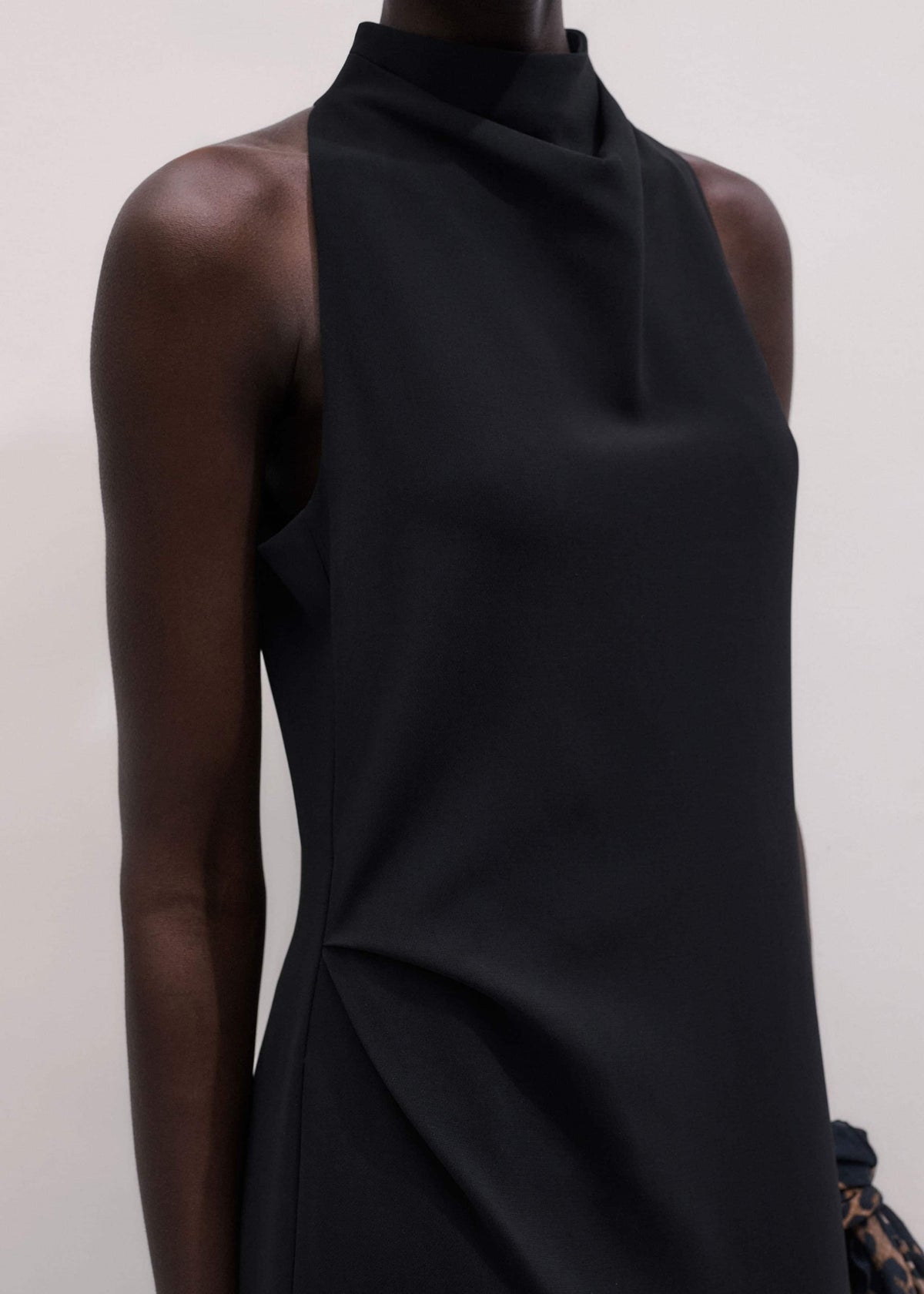 Black Draped Full Length Dress | ME+EM