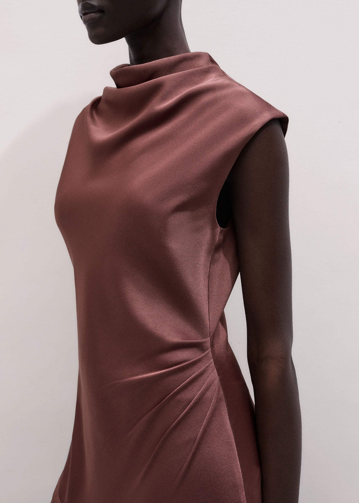 Cinnamon Bias Cut Full Length Dress | ME+EM