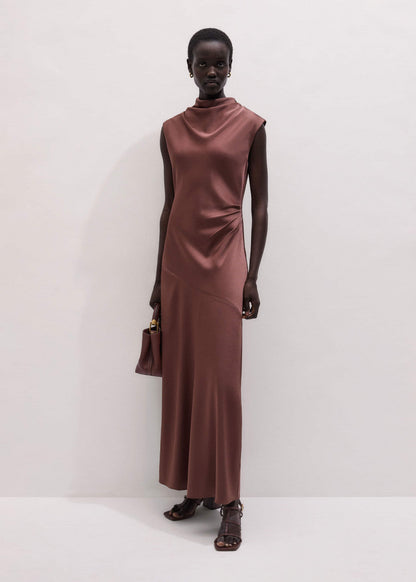 Cinnamon Bias Cut Full Length Dress | ME+EM