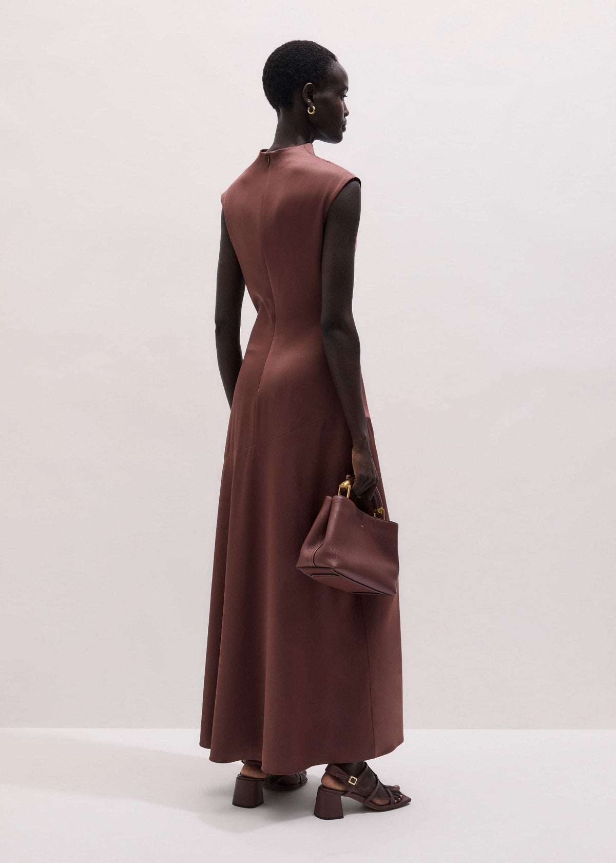 Cinnamon Bias Cut Full Length Dress | ME+EM