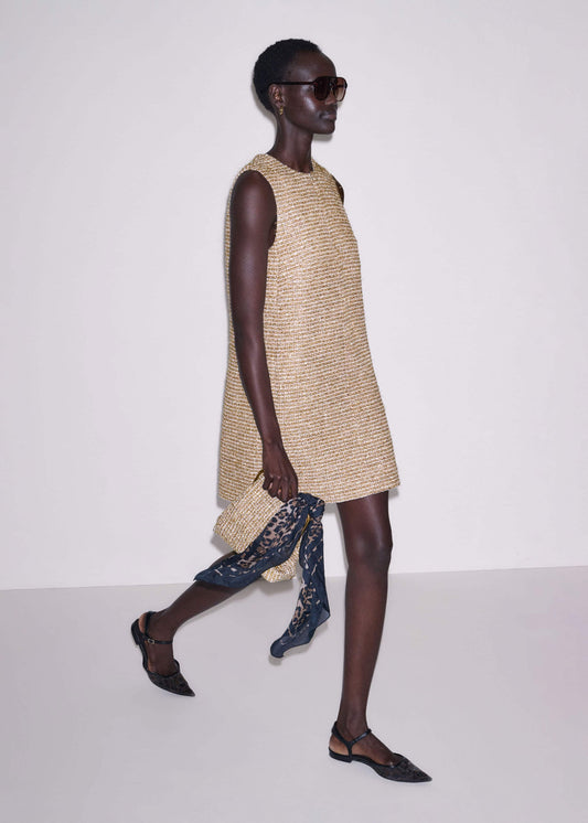 Gold Metallic Mini Dress | ME+EM