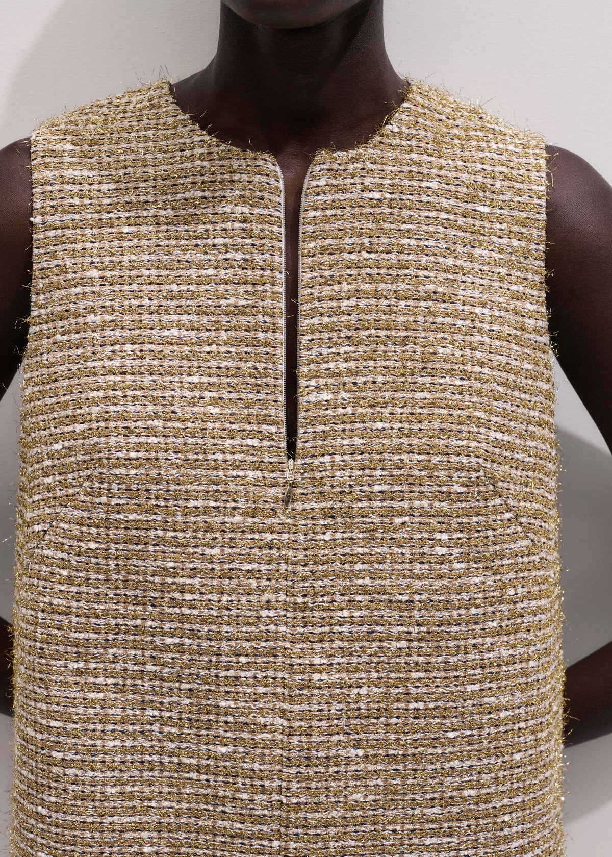 Gold Metallic Mini Dress | ME+EM