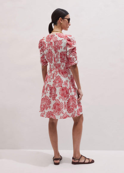 White Cheesecloth Fit + Flare Short Dress | ME+EM