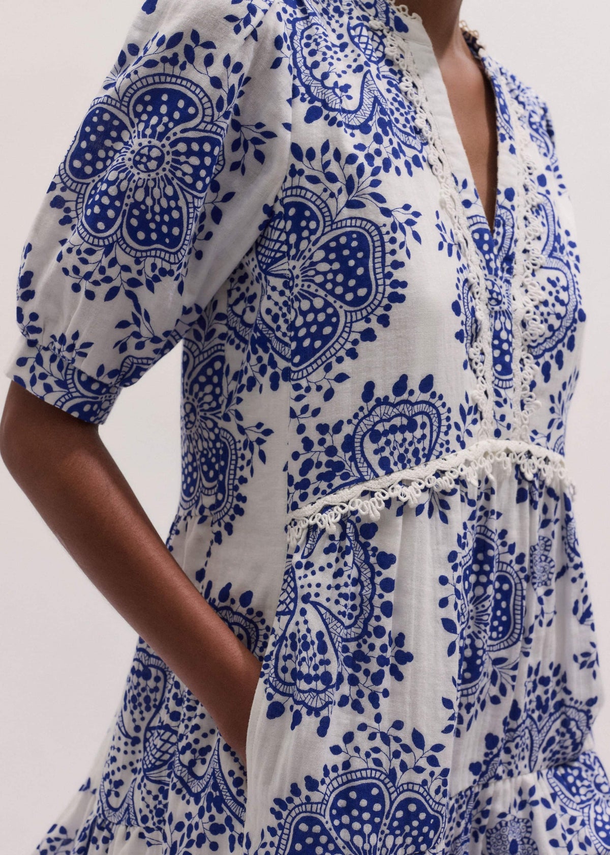 White Cheesecloth Short Swing Dress | ME+EM