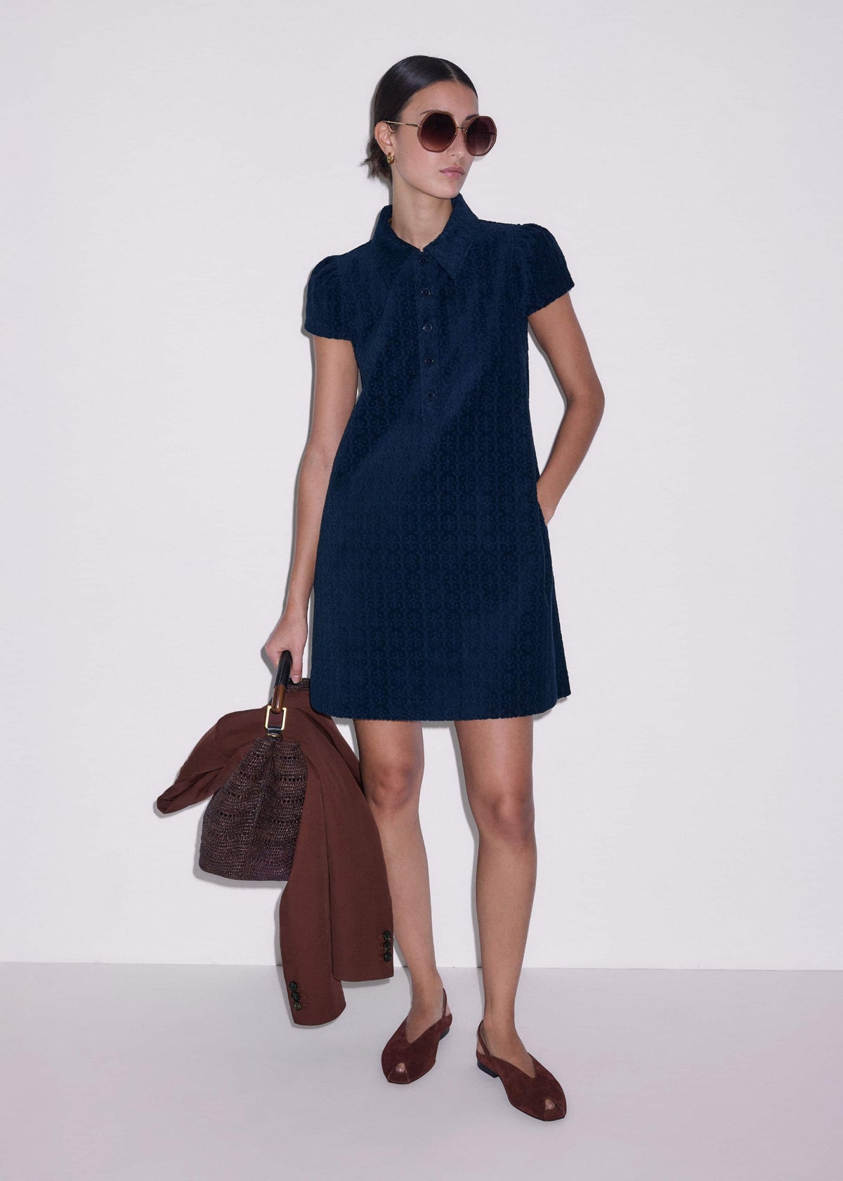 Navy Mini Swing Dress | ME+EM