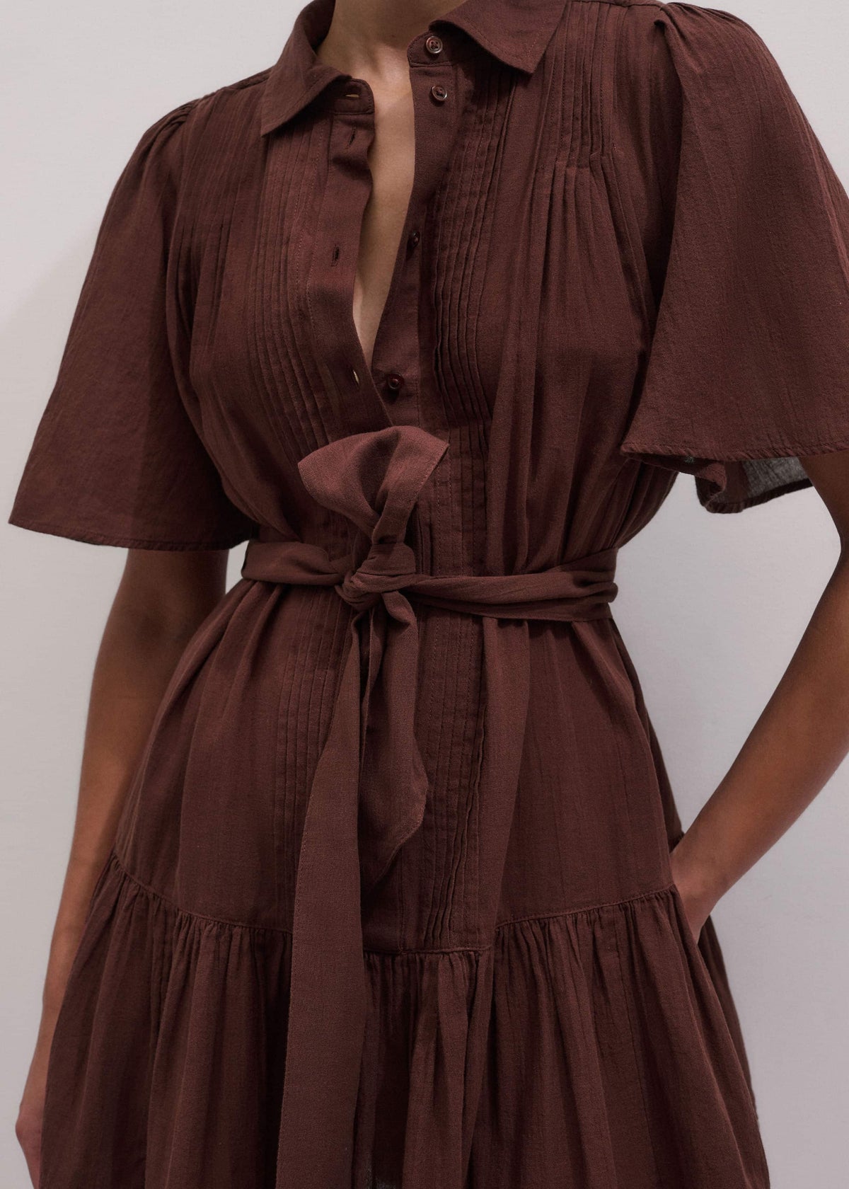 Cinnamon Brown Mini Swing Dress | ME+EM