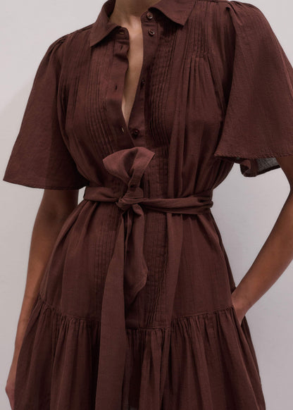 Cinnamon Brown Mini Swing Dress | ME+EM