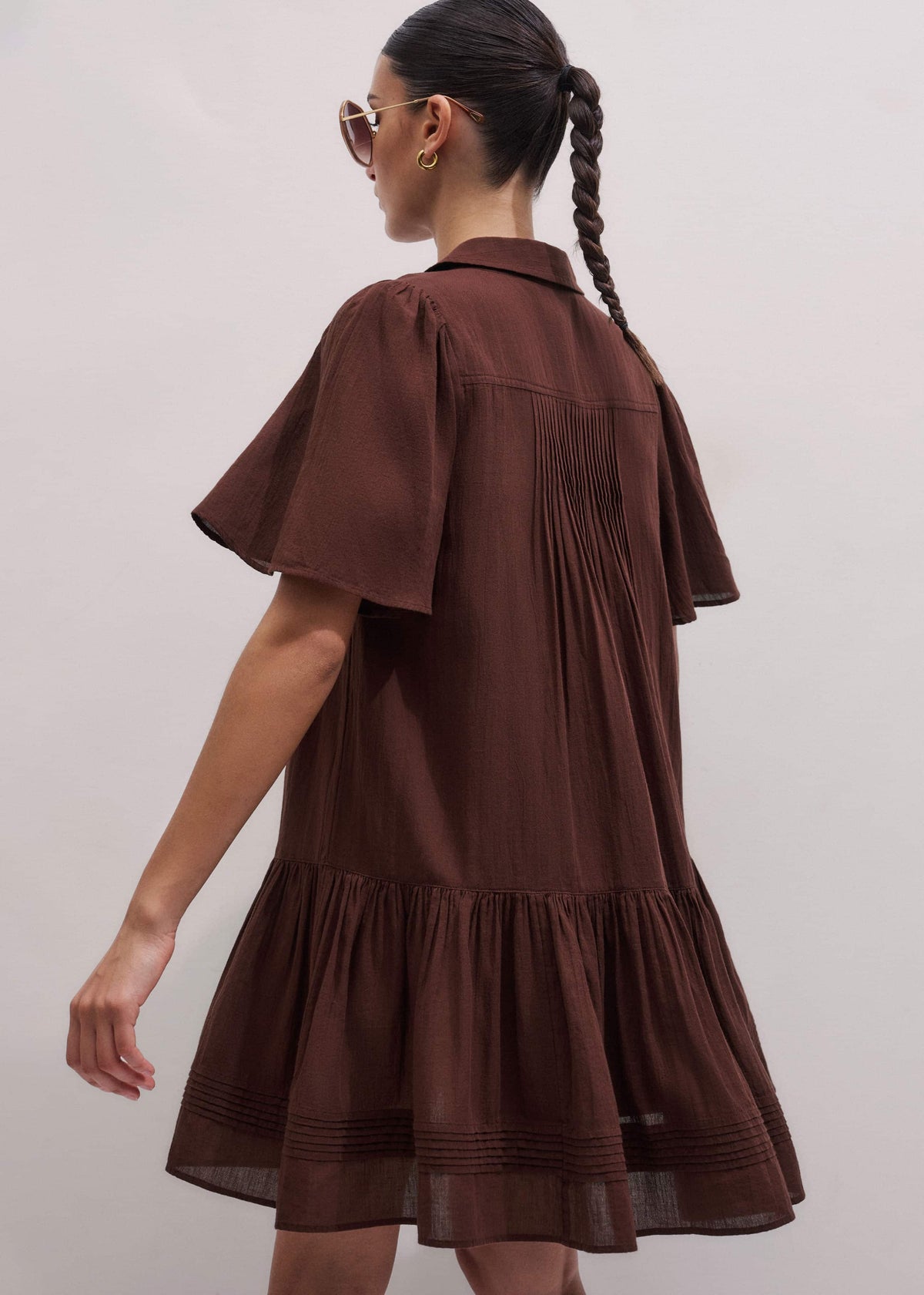 Cinnamon Brown Mini Swing Dress | ME+EM