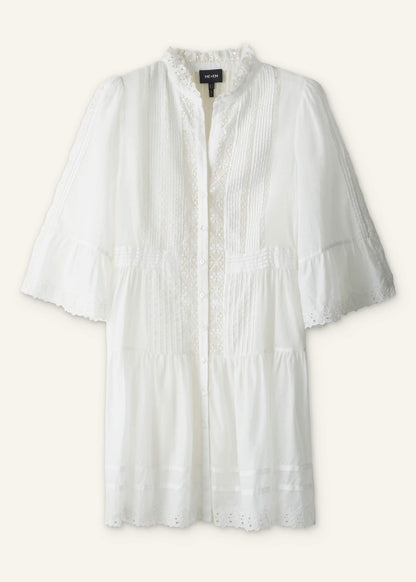White Lace Trim Short Dress | ME+EM