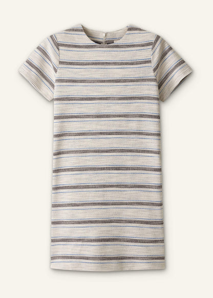 Cream Striped A-Line Mini Dress | ME+EM