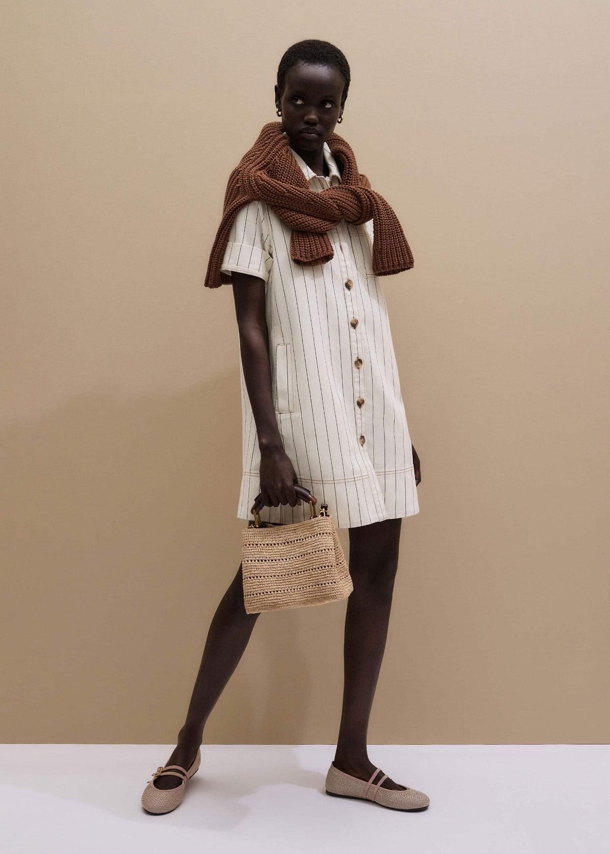 Ecru A-Line Mini Dress | ME+EM