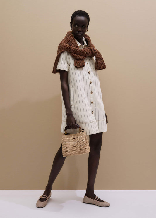 Ecru A-Line Mini Dress | ME+EM